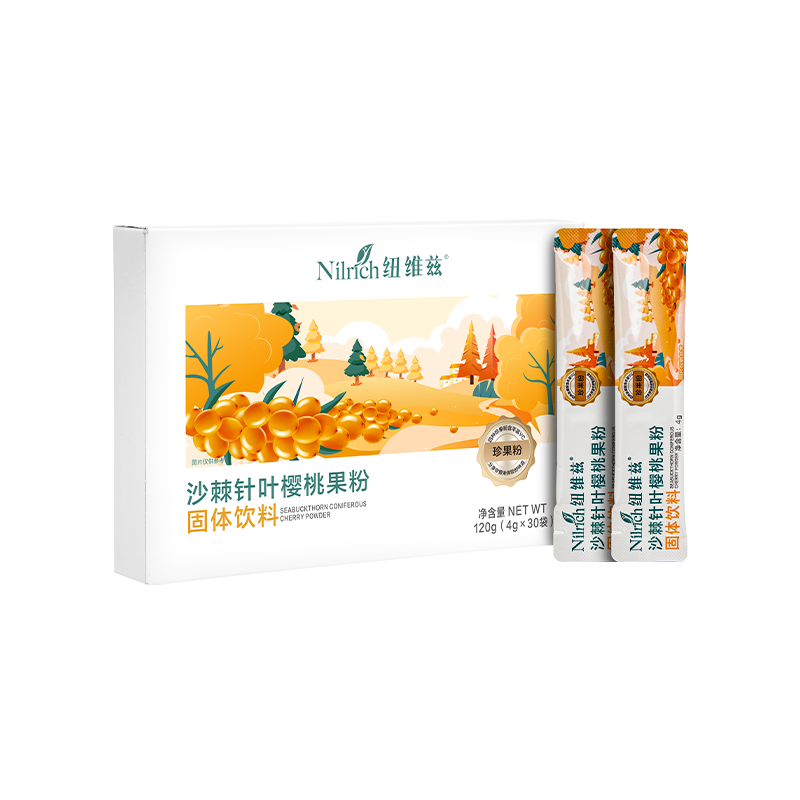 (Кол-во в коробке 20 шт) Nilrich фруктовый порошок облепиха, вишня