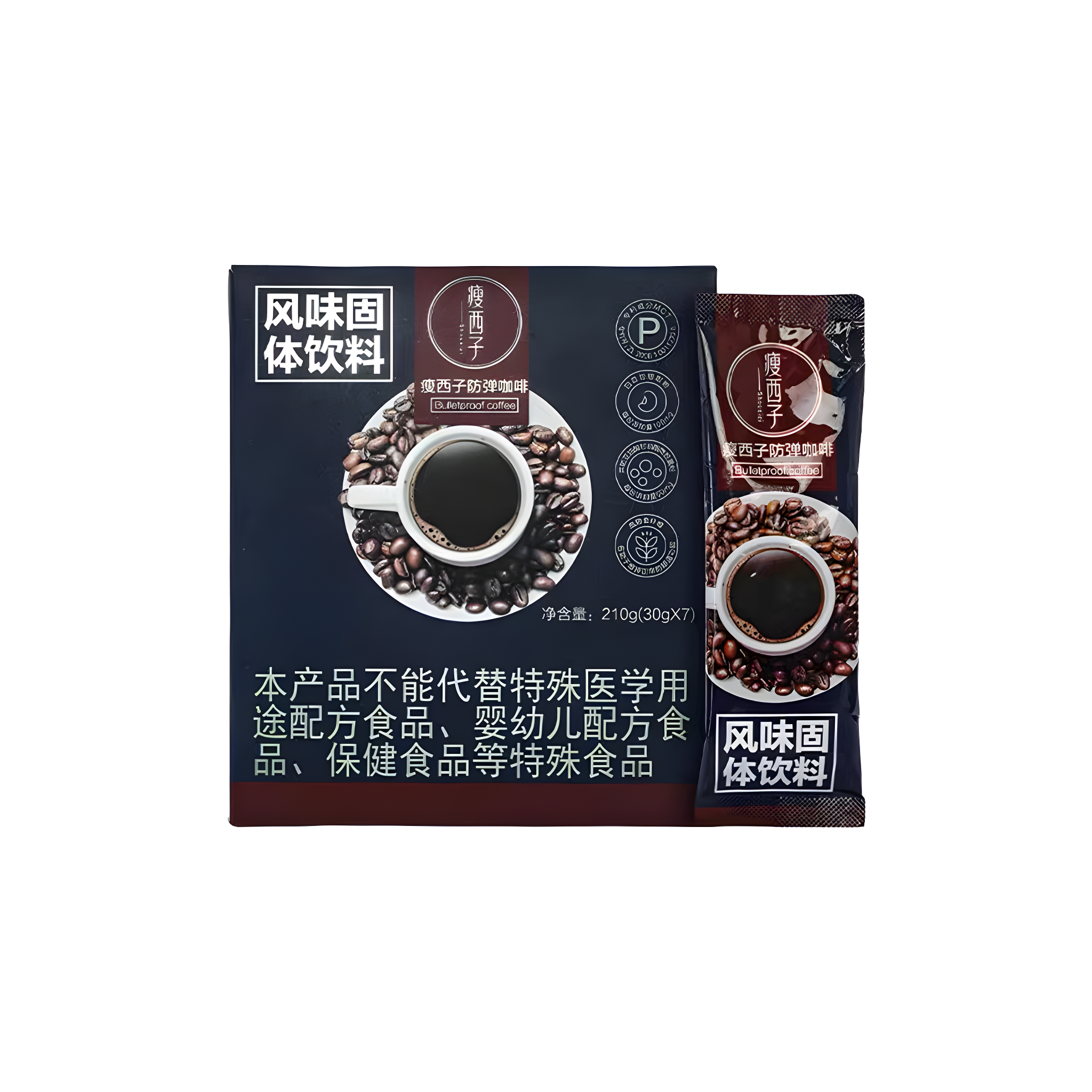 (Кол-во в коробке 24) Пуленепробиваемый кофе: Напиток для похудения