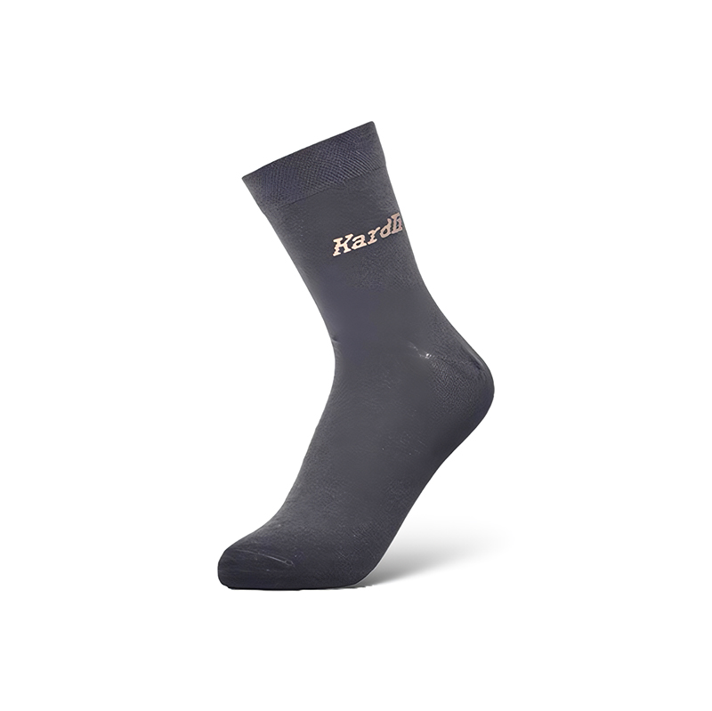 (Кол-во в коробке 100 шт) KARDLI Антибактериальные теплые длинные мужские носки (темно-серые)