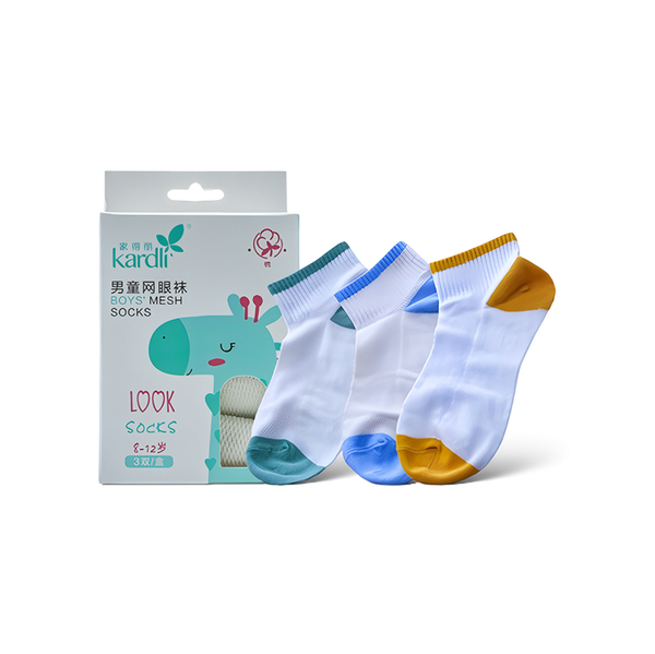 (Кол-во в коробке 80 шт) KARDLI Носки в сеточку для мальчика L