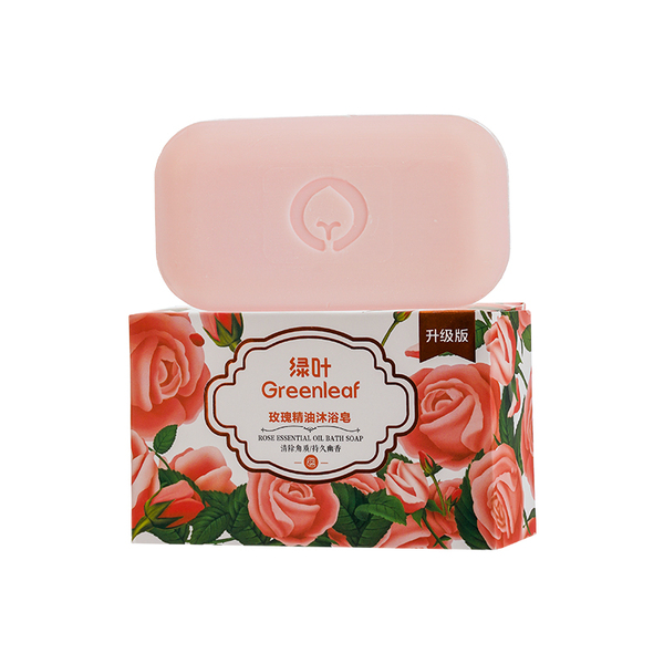 (Кол-во в коробке 48 шт) Мыло для ванны с эфирным маслом розы Greenleaf, 200 г (обновленная версия)