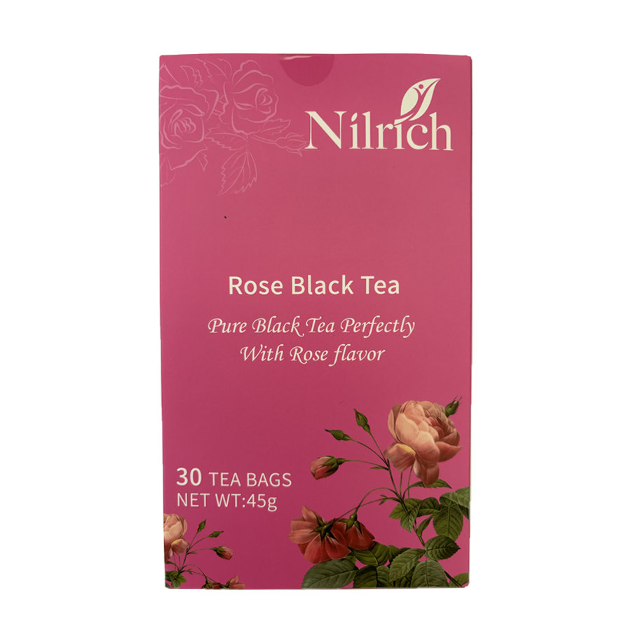 (Кол-во в коробке 24 шт)  Nilrich черный чай с розой 1.5g*30 маленький упаковка