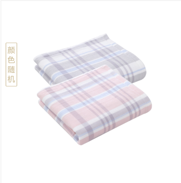 (Кол-во в коробке 100 шт)  Двустороннее полотенце без скрутки с клетчатой печатью в двойной упаковке