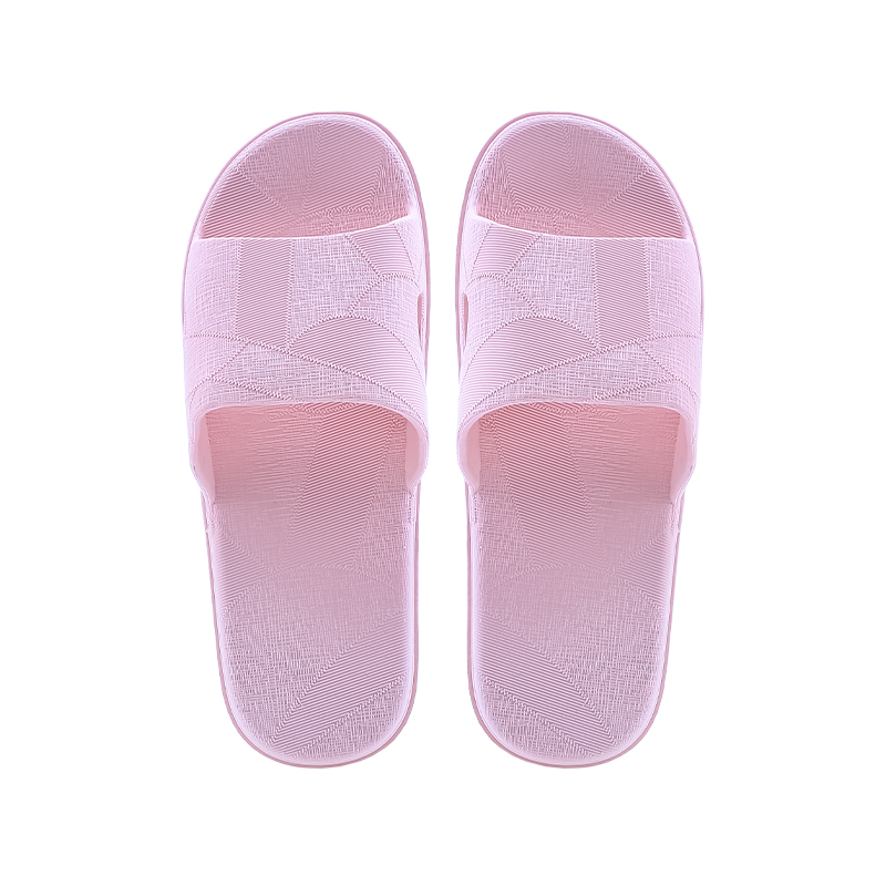 (Кол-во в коробке 32 шт) Kardli Женские шлепанцы 459 Абстрактные геометрические шлепанцы розовые (38-39)