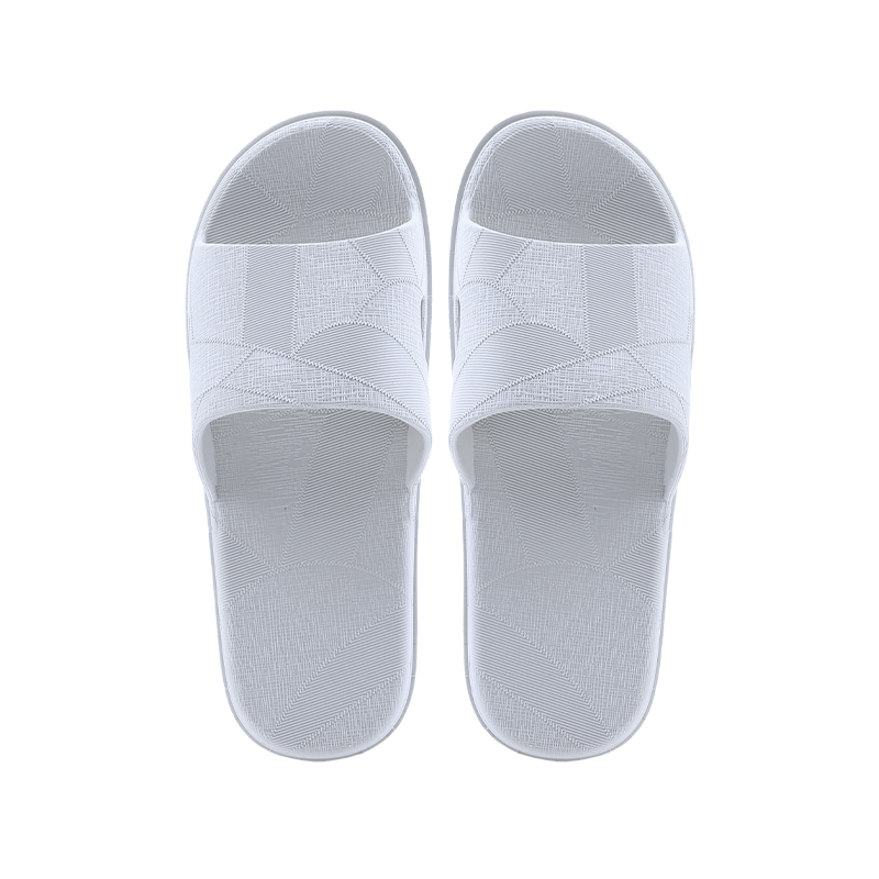 (Кол-во в коробке 32 шт) Kardli Мужские шлепанцы 459 Абстрактные геометрические шлепанцы Светло-голубые  (40-41)