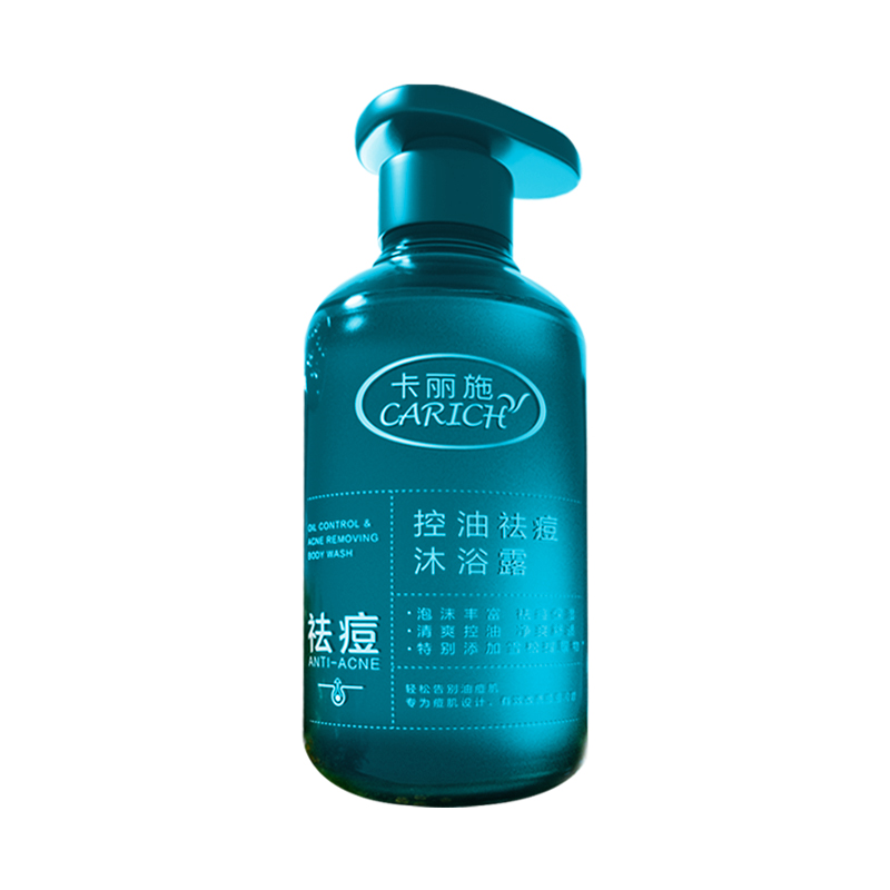 (Кол-во в коробке 20 шт)  Carich 500 мл гель для душа против прыщей и борьбы с жирностью