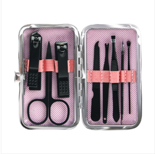 (Кол-во в коробке 160 шт)CARICH Набор щипчиков для ногтей/розовый