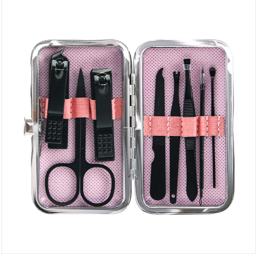 (Кол-во в коробке 160 шт) CARICH Набор щипчиков для ногтей/розовый