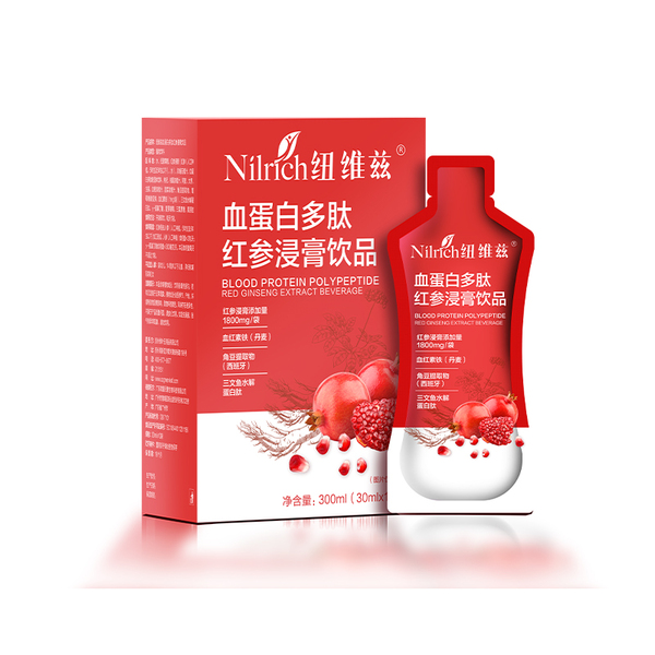 (Кол-во в коробке 48 шт) Nilrich Белок крови Полипептид с экстрактом женьшеня, 300 мл