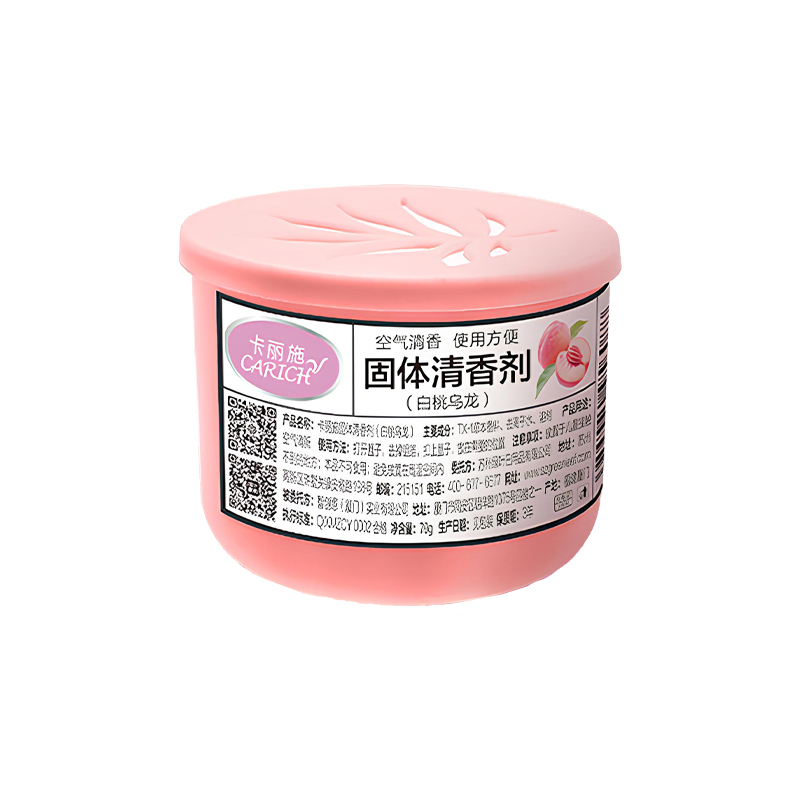 (Кол-во в коробке 120 шт) Твердый освежитель воздуха CARICH / Белый персиковый улун, 70 г