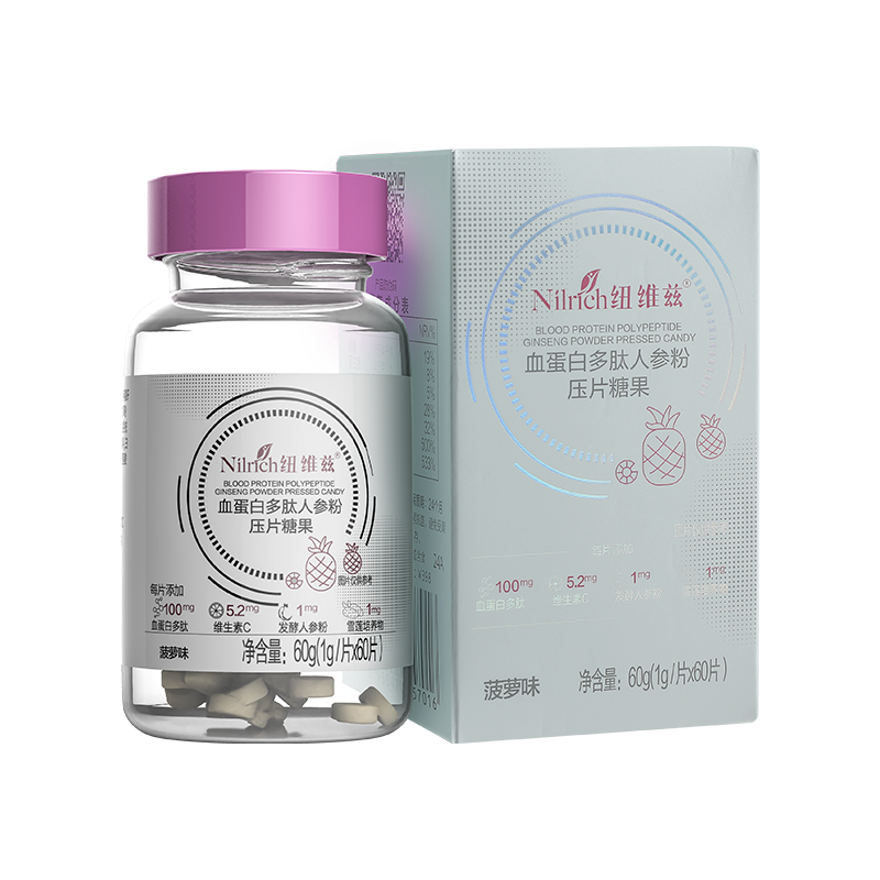 (Кол-во в коробке 35 шт) Nilrich Белок крови Полипептид с экстрактом женьшеня в форме таблеток