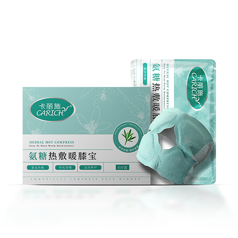 (Кол-во в коробке 28 шт) CARICH Глюкозаминовый согревающий компресс для колена/6шт.