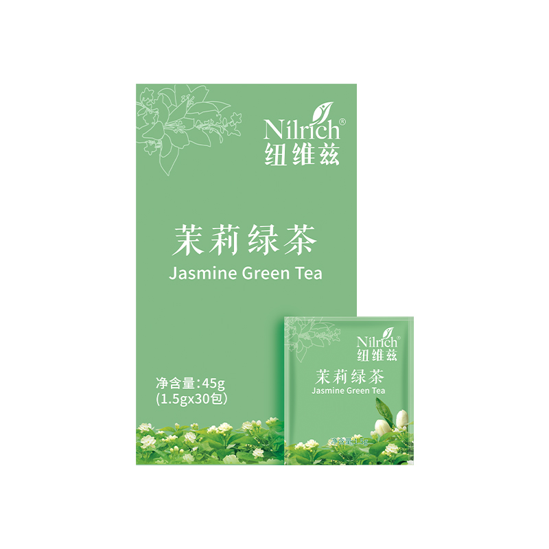 Кол-во в коробке 24 шт) Nilrich зеленый чай c жасмином 1.5g*30 маленький упаковка