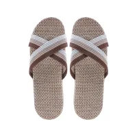 (Кол-во в коробке 100 шт)Kardli slippers（man) - Мужские тапочки летние (41-42; *280мм*), (Подошва-Резина / Верх-Текстильные материал),