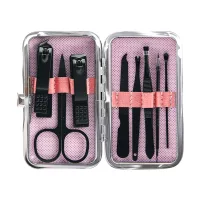 (Кол-во в коробке 160 шт) CARICH Набор щипчиков для ногтей/розовый